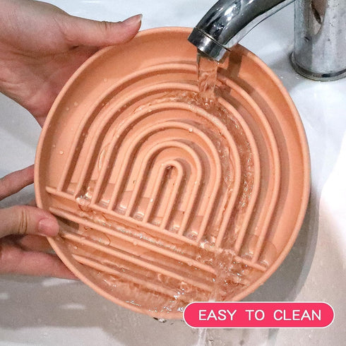 Slow Feeder Dog Bowl,Silicone Puzzle Bowl & Lick Mat,Preventing Choking Dog Bowls,Slow Eating,Healthy Eating,Anti Gulping Slow Feeding Dog Bowl,Di...