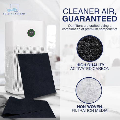 Cut To Fit Air Filter - Carbon Pad Pre Filter for Air Purifiers Furnace Filters, Trash Cans and Air Conditioner Filters, 1/6" thick, 16" x 48" She...