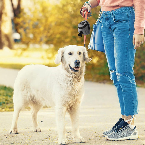 2 Pieces Dog Treats Bag Pet Poop Treat Bag Holder Dog Poop Treat Bag Dispenser Outdoor Holder Carrier Dog Waste Zipper Pouch with Metal Button for...