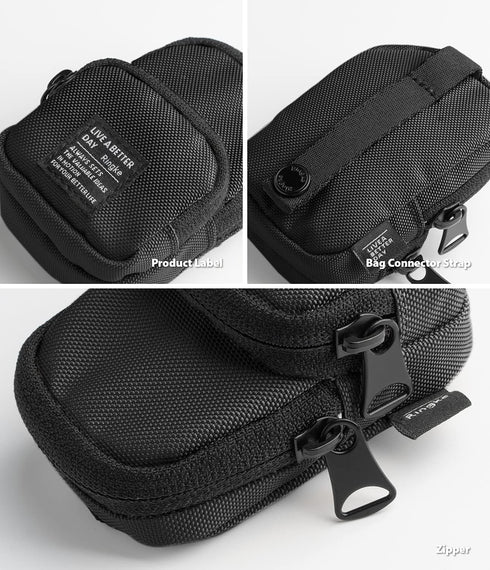 Ringke Mini Pouch Two Pocket, Small Bag for Universal Wireless Ear Buds, Durable Waterproof Keychain Accessories Compatible with AirPods Pro 2nd G...