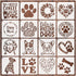16 Pieces Dog Stencils Dog Paw Stencil for Painting on Wood Reusable Painting Templates for DIY Crafts Scrapbook Sign Shirt Canvas (16 Dog)...