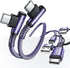 AINOPE Purple USB C to USB C Cable 2-Pack 6.6ft 60W USBC to USBC Fast Charging Cable Rigth Angle Type C to Type C USB C Cable Compatible with iPho...