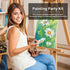 VOCHIC Paint and Sip Kit, Daisy Pre Drawn Canvas Painting Kit for Adults Painting Twist Party Supplies for Beginner Gift Favor, 8 Acrylic Colors, ...