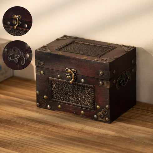Rustic Studded Index/Recipe Card Box with Antiqued Latch (Large)...