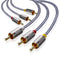 Ruaeoda AV Cable 6ft 3RCA Cables,Braid 3RCA to 3RCA Cable Composite Audio Video Cable Shield 3RCA Stereo Audio Cable Compatible with Set-Top Box,S...