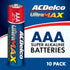 ACDelco UltraMAX 10-Count Triple AAA Batteries, Alkaline Battery with Advanced Technology for Home and Office, 10-Year Shelf Life, Recloseable Pac...