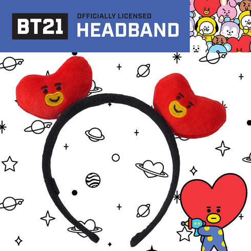 BT21 LINE FRIENDS Women's Headband, 3D Plush Hair Band for Adults, Cute Fashion Accessories, TATA, One Size...