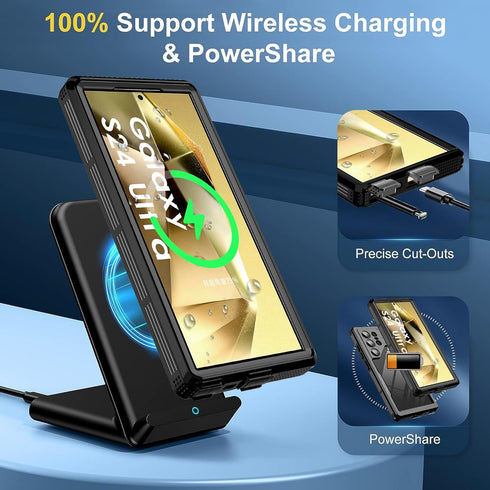 Samsung Galaxy S24 Ultra Waterproof Case with Built-in Screen Protector - Rugged Full Body Underwater Dustproof Shockproof Drop Proof Protective C...