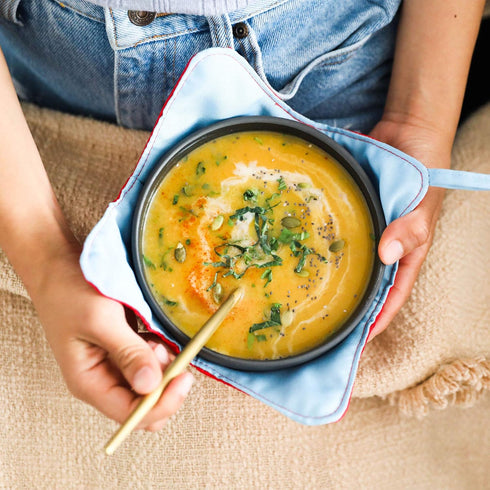 Jokari Hot Bowl Holders are Microwavable and Combine Benefits of a Hotpad and Cozy for a Hot, Warm or Even Cold Soup Bowl or Pot. Stabilizer and H...