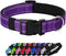 Reflective Dog Collar Padded with Soft Neoprene Breathable Quick Release Basic Dog Collars for Large Dogs Purple Girl...