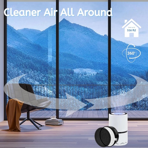 Nispira LV-H132 True HEPA Air Filter with Carbon Pre Filter Replacement Compatible with Air Purifiers LV-H132. Compared to Part LV-H132-RF - 7.5” ...