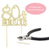 80 Cake Topper - Premium Gold Metal - 80 and Fabulous - 80th Birthday Party Sparkly Rhinestone Decoration Makes a Great Centerpiece - Now Protecte...