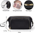 Small Makeup Organizer Bag PU Leather Makeup Bags - Portable Waterproof Travel Makeup Bag,Wide-open Cosmetics Organizer Case,Makeup Brush Travel P...