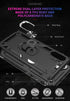 Androgate Samsung Galaxy Note 10+ Military-Grade Case with HD Screen Protectors & Metal Ring Holder Stand - Black...
