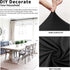 Gute Chair Seat Covers, Dining Room Chair Seat Covers with Ties, Stretch Solid Chair Covers Protectors for Dining Room Kitchen Chairs (4 Pcs, Blac...
