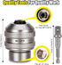 Topec Tap Socket Set, 2-Piece 1/2"DR x M13~M19 Adjustable Tap Chuck Tool with a 1/2"Socket Adapter, Tap Handle for Taps, Reamers, Screw Extractors...