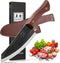 ENOKING Nakiri Knife, 6.6 Inch Meat Cleaver Vegetable Kitchen Knife Hand Forged Japanese Chef Knife High Carbon Steel Chopping Knife with Leather ...