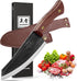 ENOKING Nakiri Knife, 6.6 Inch Meat Cleaver Vegetable Kitchen Knife Hand Forged Japanese Chef Knife High Carbon Steel Chopping Knife with Leather ...