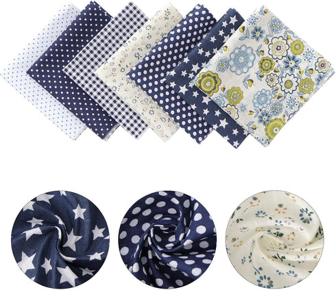 PRETYZOOM 14pcs Fat Quarters Fabric Bundles 10"x10" Flower Textiles DIY Cotton Fabric for Quilting Sewing Crafting DIY Crafts Patchwork...