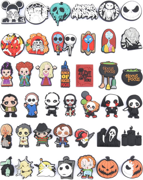 UNN Pack of Halloween Skull Shoe Charms Horrible Movie Shoes Decorations for Party Favor...