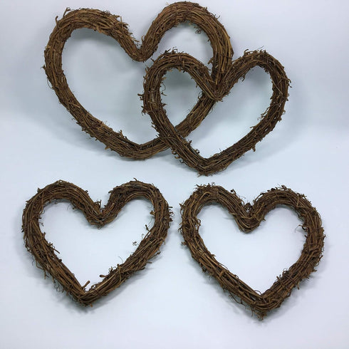 Amyzor Heart Shape Natural Grapevine Wreath Ring DIY Craft Vines Base Grapevine Roll for Rustic Summer Fall Christmas Wreath Door Garland Home Wed...