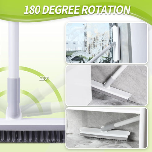 Grout Brush with Long Handle, Grout Cleaner for Tile Floors, Shower Tile Floor Scrubber for Cleaning Baseboard Bathroom...
