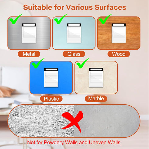 5pcs Whiteboard Sticker for Fridge, Self-adhesive Dry Erase Sticker, A4 Size Weekly Planning Board Sheet for Wall, Small Removable to Do List Stic...