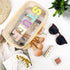 Chenille Letter Clear Makeup Bag Large Nylon Preppy Patch Stuff Cosmetic Bag with Zipper Travel Makeup Pouch Transparent PVC Waterproof Toiletry O...