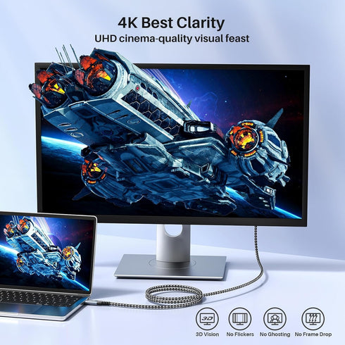 1FT Short USB C to USB C 3.2 Gen 2×2 Cable 20Gbps, Right Angle High Speed Data Transfer 4K Video Output 90 Degree 100W Fast Charging for iPhone 15...