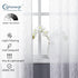 Marilyn 2PCS White Sheer Valances for Windows 14 Inches Long, Light Filtering Soft Clip Jacquard Textured 3D Leaf Curtains for Bathroom Bedroom Ba...