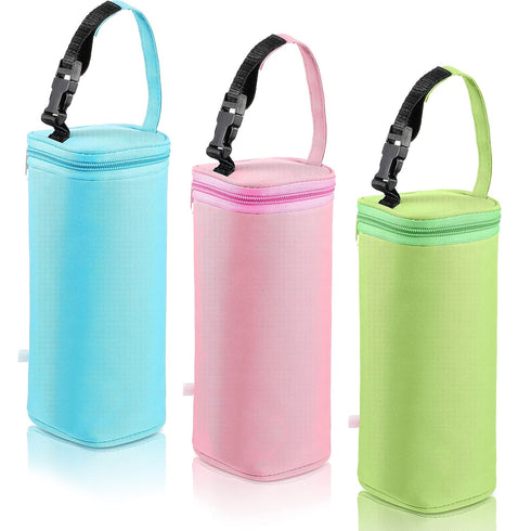 3 Pack Insulated Baby Bottle Bags Breastmilk Cooler Bag Portable Travel Baby Bottle Bag Thermal Insulated Bottle Bag Daycare Baby Bottle Holder To...