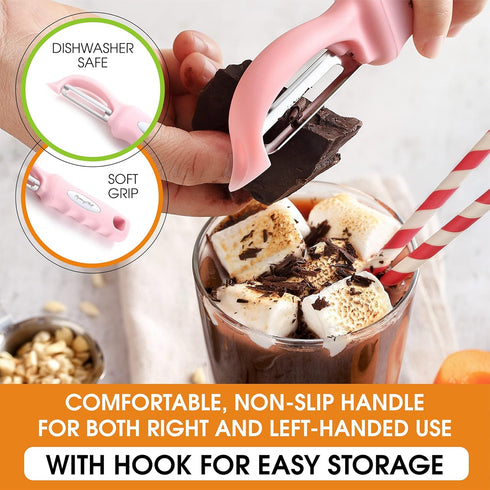 Spring Chef Premium Swivel Vegetable Peeler, Soft Grip Handle and Ultra Sharp Stainless Steel Blades - Perfect Kitchen Peeler For Veggie, Fruit, P...
