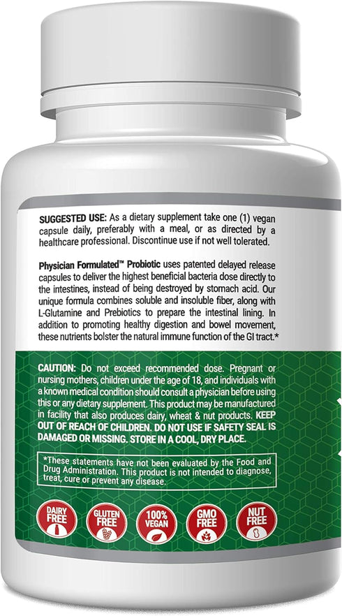 Probiotics for Women & Men - 50 Billion 15 Strains Slow Release DR Capsules & Prebiotics to Improve Digestive Health, Immune Support Supplement Fu...