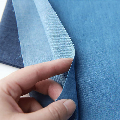 50 × 35cm Pre-Cut Lightweight Thin Denim Cotton Fabric, Doll Clothes Fabric, for Doll Jeans Dresses Jackets, Sewing Supplies, in 4 Colors, Pre-Cut...