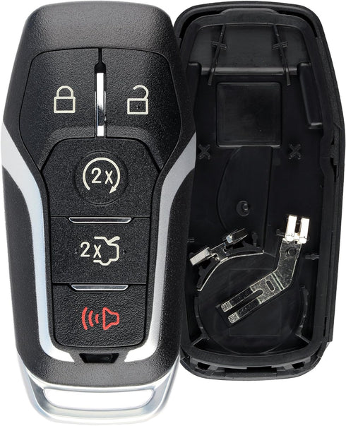 KeylessOption Keyless Entry Remote Smart Key Fob Shell Case for Ford Fusion Mustang Edge M3N-A2C31243800...