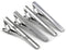 Lystaii 4pcs Tie Tack Pins Tie Clips for Men Father's Day Gift Silver Necktie Bar Pinch Clip Set 2.3 Inch Metal Clasps Business Professional Fashi...