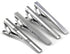 Lystaii 4pcs Tie Tack Pins Tie Clips for Men Father's Day Gift Silver Necktie Bar Pinch Clip Set 2.3 Inch Metal Clasps Business Professional Fashi...