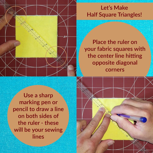 Madam Sew Exclusive | Quarter-Inch Patchwork Sewing Ruler Set | includes 9" and 17" Quilting Rulers for Precise Marking and Measuring | ¼," ½," an...