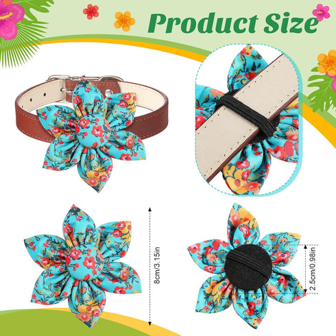 36 Pieces Dog Collar Flower Pet Flower Collar Girl Dog Accessories Adjustable Dog Collar Flower Fall Dogs Collar Attachment for Small Medium Large...