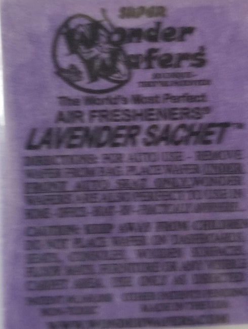 Wonder Wafers 25 CT Individually Wrapped Lavender Sachet Air Fresheners...