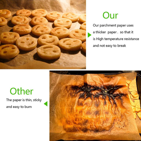QYH 100 Pcs Parchment Paper Sheets for Baking, 8x12 Inches Unbleached, Precut Parchment Paper for Baking Cookies, Frying, Air Fryer, Cooking, Gril...