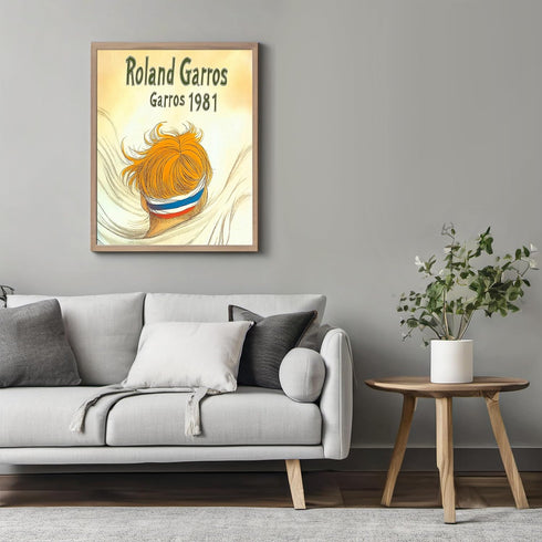 Posterizer 1 pcs-minimalist playful Roland Garros-tennis player art -5-Sports & Hobby Art Gifts for sports fans Living Room Bedroom Decor- unframe...