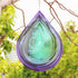 Wind Spinner 12-inch 3D Stainless Steel for Garden Decor, Water DropPurple Green - Worth Gift Holiday Decor GWS...