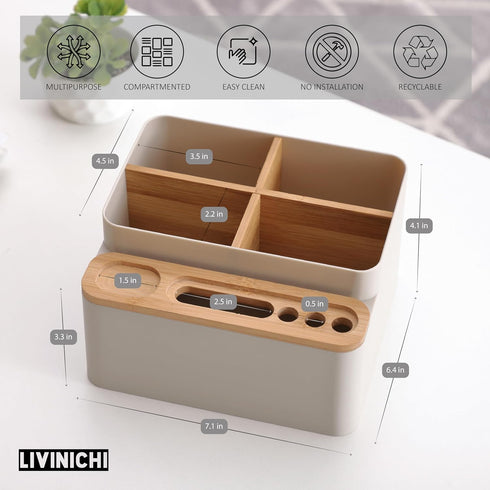 Desktop Storage Box - Small Table Organizer - Aesthetic Desk Organizer - Modern Pen Holder...