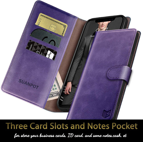 SUANPOT for iPhone 7/8/SE2/SE 3rd 2020/2022 4.7" RFID Blocking Wallet case Credit Card Holder,Flip Book PU Leather Phone case Cover Cellphone Wome...