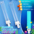 2 Pcs G23 Base 13 Watt UV Light Bulb Compatible with Jebao Pond Sunsun 2 Pin Base UV Light for Aquarium Compatible with Sunsun JUP 23 Grech Aquari...
