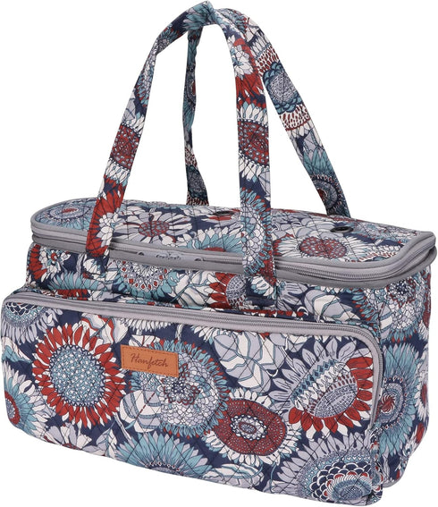 Yarn Bag-Large Size-Yarn Storage Organizer with Grommets-Portable Crochet Bag for Yarn Skeins-Crochet Hooks-Knitting Needles -Other Accessories (S...