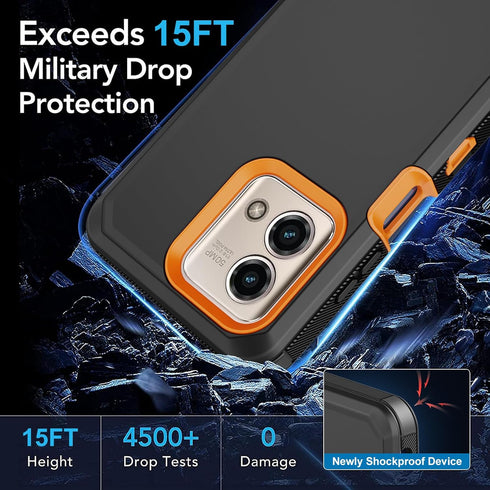 for Moto G Stylus 2023 5G Case, with Built in Screen Protector Heavy Duty Drop Protection,Full Body Rugged Shockproof Protective Phone Cover for M...