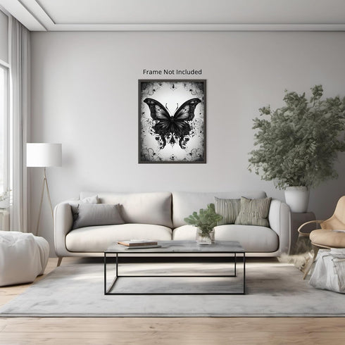 Posterizer 1 pcs- fancy black gothic butterfly-Gothic Art-Art for Animal Lovers- Living Room Bedroom Decor- unframed wall art...