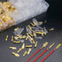 Twidec/640Pcs 2.8/4.8/6.3mm Quick Splice Male and Female Wire Spade Connector Crimp Terminal & Bullet Connectors Terminals Crimp Block Kit Golden ...